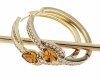 1825 Kolczyki złote pozłacane Austrian Crystal wiszące 14K cyrkonie Xuping 